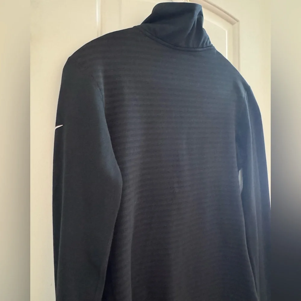 Nike Pro Dri-Fit Half Zip Pullover Women Lg Black Running Activewear Performance - Picture 4 of 10